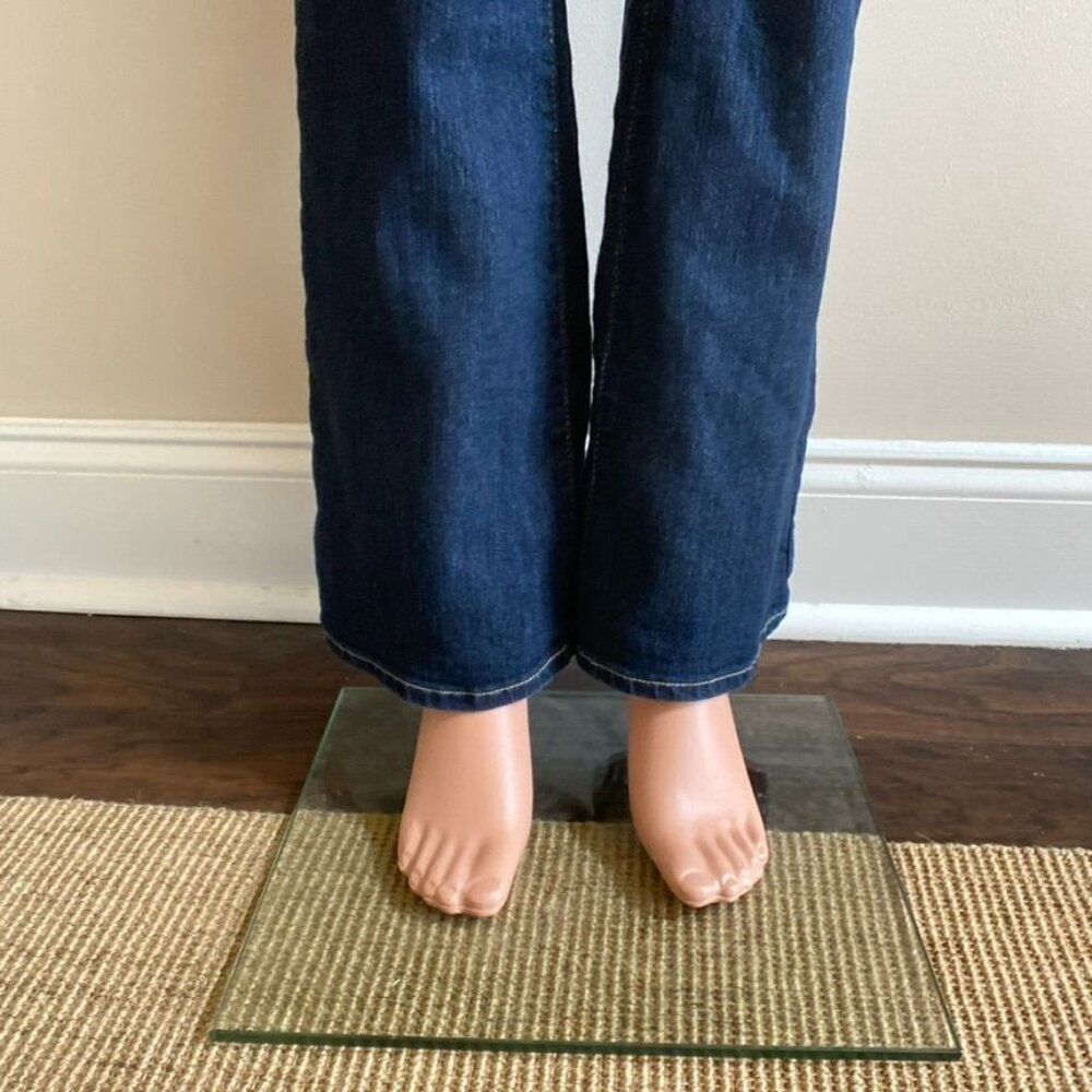 PAIGE Skyline Flare Stretch Low - Rise Jeans in Dark Wash, size 26 - Picture 9 of 14